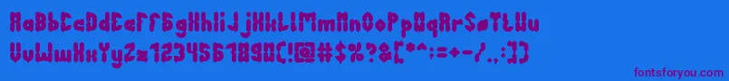 AntiqueRetroBold Font – Purple Fonts on Blue Background