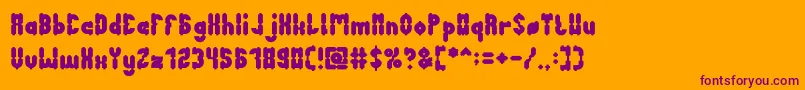 AntiqueRetroBold Font – Purple Fonts on Orange Background