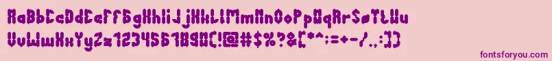 AntiqueRetroBold Font – Purple Fonts on Pink Background