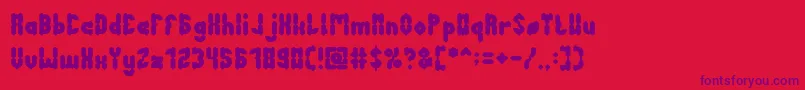 AntiqueRetroBold Font – Purple Fonts on Red Background