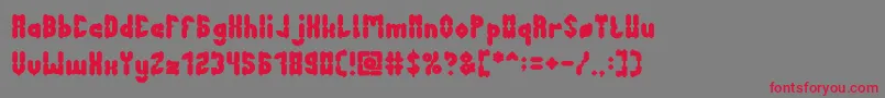 AntiqueRetroBold Font – Red Fonts on Gray Background