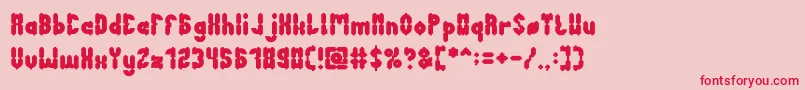 AntiqueRetroBold Font – Red Fonts on Pink Background