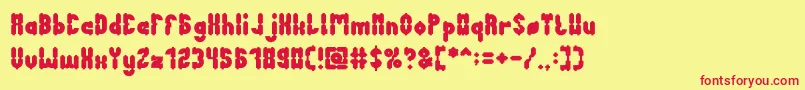 Шрифт AntiqueRetroBold – красные шрифты на жёлтом фоне