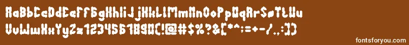 AntiqueRetroBold Font – White Fonts on Brown Background