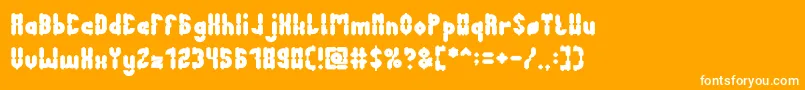 AntiqueRetroBold Font – White Fonts on Orange Background