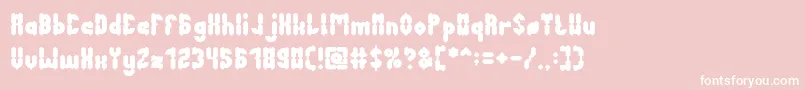 AntiqueRetroBold Font – White Fonts on Pink Background