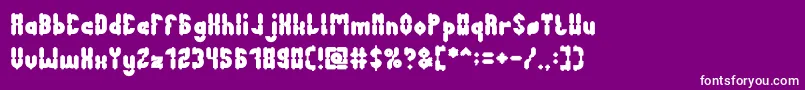 フォントAntiqueRetroBold – 紫の背景に白い文字
