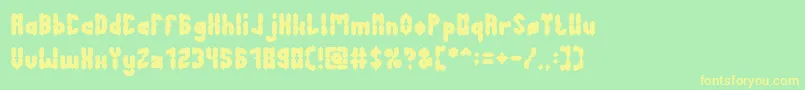 AntiqueRetroBold Font – Yellow Fonts on Green Background