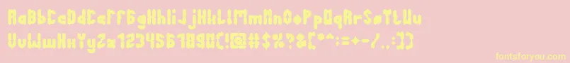 AntiqueRetroBold Font – Yellow Fonts on Pink Background
