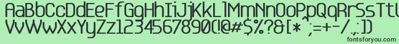 Base5 Font – Black Fonts on Green Background