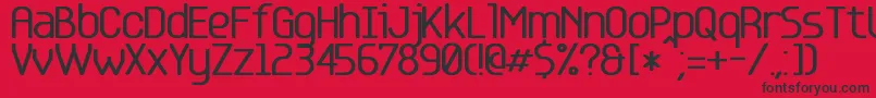 Base5 Font – Black Fonts on Red Background