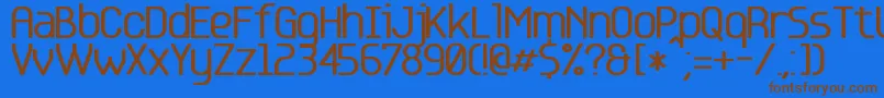 Base5 Font – Brown Fonts on Blue Background