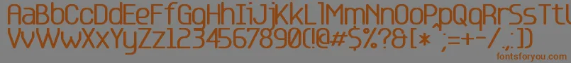Czcionka Base5 – brązowe czcionki na szarym tle