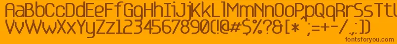 Base5 Font – Brown Fonts on Orange Background