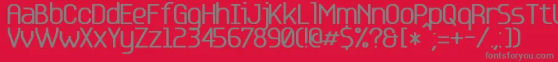 Base5 Font – Gray Fonts on Red Background