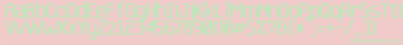 Base5-Schriftart – Grüne Schriften auf rosa Hintergrund