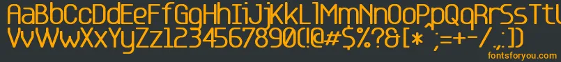 Base5 Font – Orange Fonts on Black Background