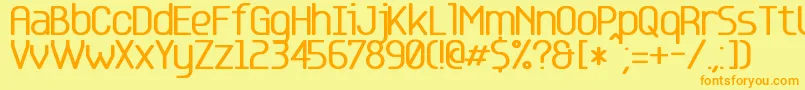 More about Base5 Font Base5 Font – Orange Fonts on Yellow Background