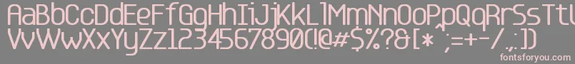 Base5 Font – Pink Fonts on Gray Background