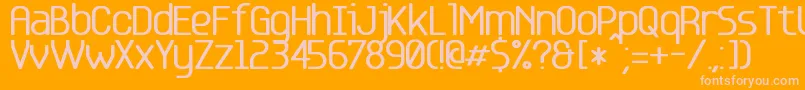 Base5 Font – Pink Fonts on Orange Background