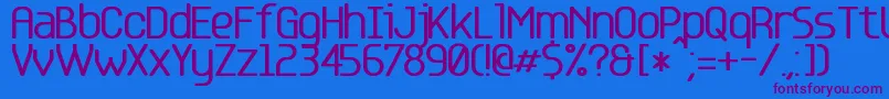 Base5 Font – Purple Fonts on Blue Background