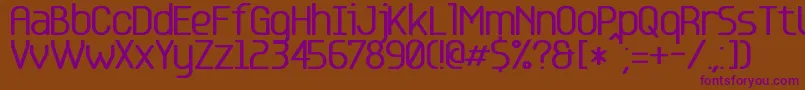 Base5 Font – Purple Fonts on Brown Background