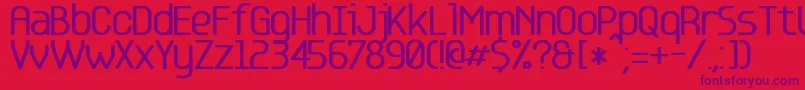 Base5 Font – Purple Fonts on Red Background