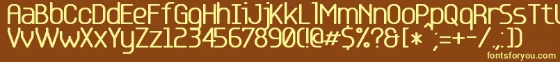 Base5 Font – Yellow Fonts on Brown Background