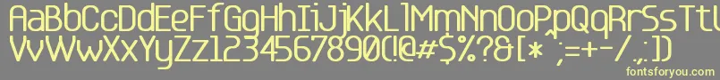 Base5 Font – Yellow Fonts on Gray Background