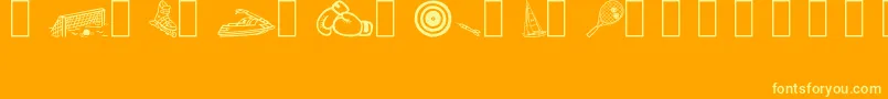SportingClubTrialVersion Font – Yellow Fonts on Orange Background