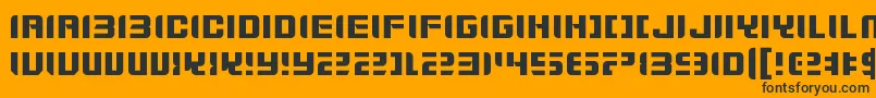 ZdykGemini Font – Black Fonts on Orange Background