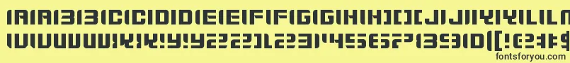 ZdykGemini Font – Black Fonts on Yellow Background