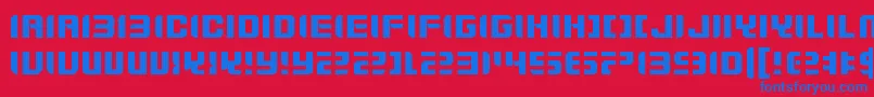 ZdykGemini Font – Blue Fonts on Red Background