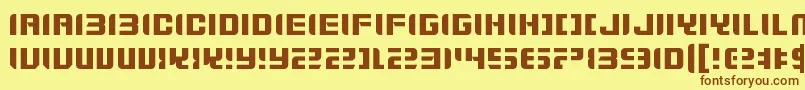 ZdykGemini Font – Brown Fonts on Yellow Background