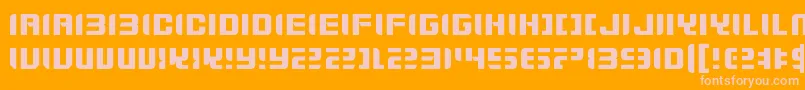 ZdykGemini Font – Pink Fonts on Orange Background