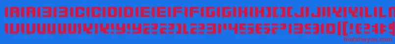 ZdykGemini Font – Red Fonts on Blue Background