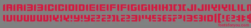 ZdykGemini Font – Red Fonts on Gray Background