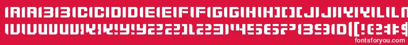 ZdykGemini Font – White Fonts on Red Background