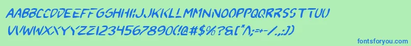 Шрифт 2toonv2i – синие шрифты на зелёном фоне