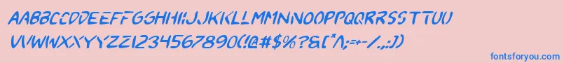 2toonv2i Font – Blue Fonts on Pink Background