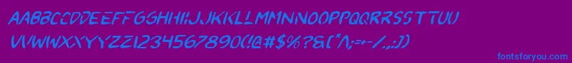 2toonv2i Font – Blue Fonts on Purple Background