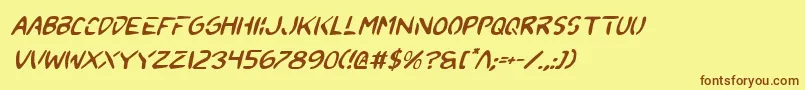 Шрифт 2toonv2i – коричневые шрифты на жёлтом фоне