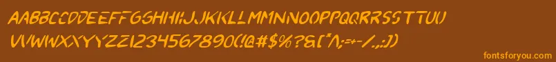 2toonv2i Font – Orange Fonts on Brown Background
