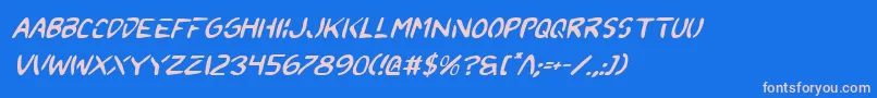 2toonv2i Font – Pink Fonts on Blue Background