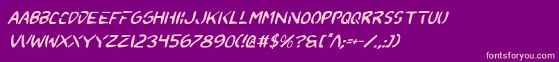 2toonv2i Font – Pink Fonts on Purple Background