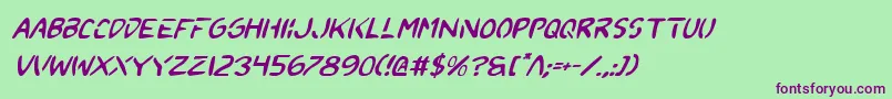 2toonv2i Font – Purple Fonts on Green Background