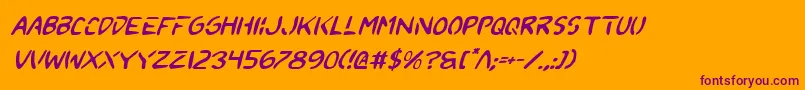 2toonv2i Font – Purple Fonts on Orange Background