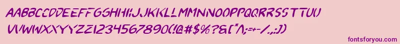 2toonv2i Font – Purple Fonts on Pink Background