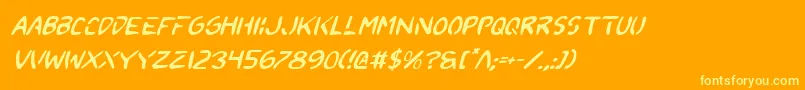 2toonv2i Font – Yellow Fonts on Orange Background