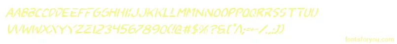 2toonv2i Font – Yellow Fonts on White Background